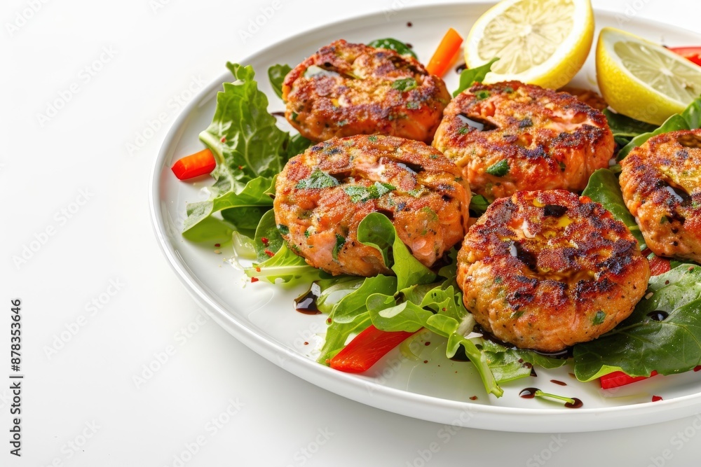 Tantalizing Dijon Balsamic Salmon Cakes with Roasted Red Pepper Medley Tantalizing Dijon Balsamic Salmon Cakes with Roasted Red Pepper Medley
