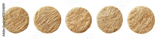 Set of A Complex material circle of dehydrated gammarids fiber on a transparent background photo