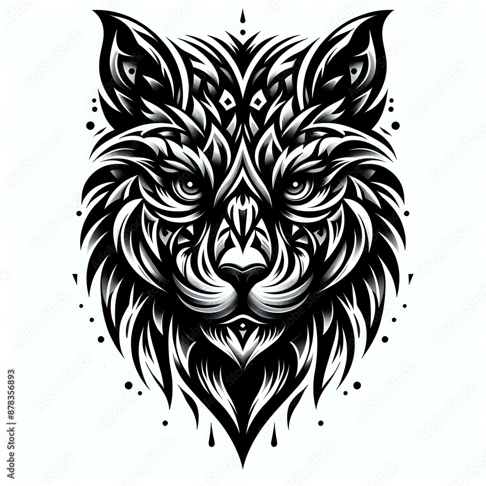 Obraz premium Monochromatic Tribal tattoo Design