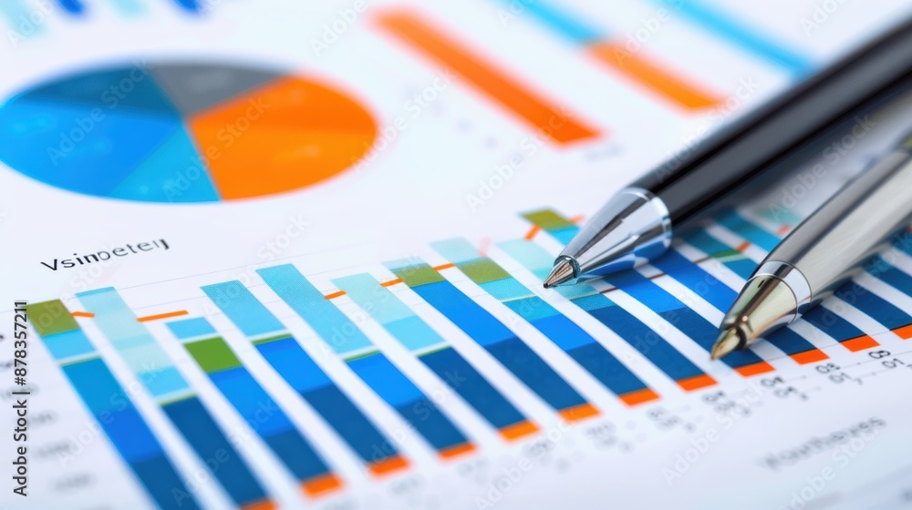 Business data graphs and charts Show results of analysis and evaluation with pens and tools used to present information professionally. Business data graphs and charts Show results of analysis and evaluation with pens and tools used to present information professionally.