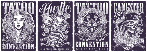 Rebel spirit monochrome set flyers