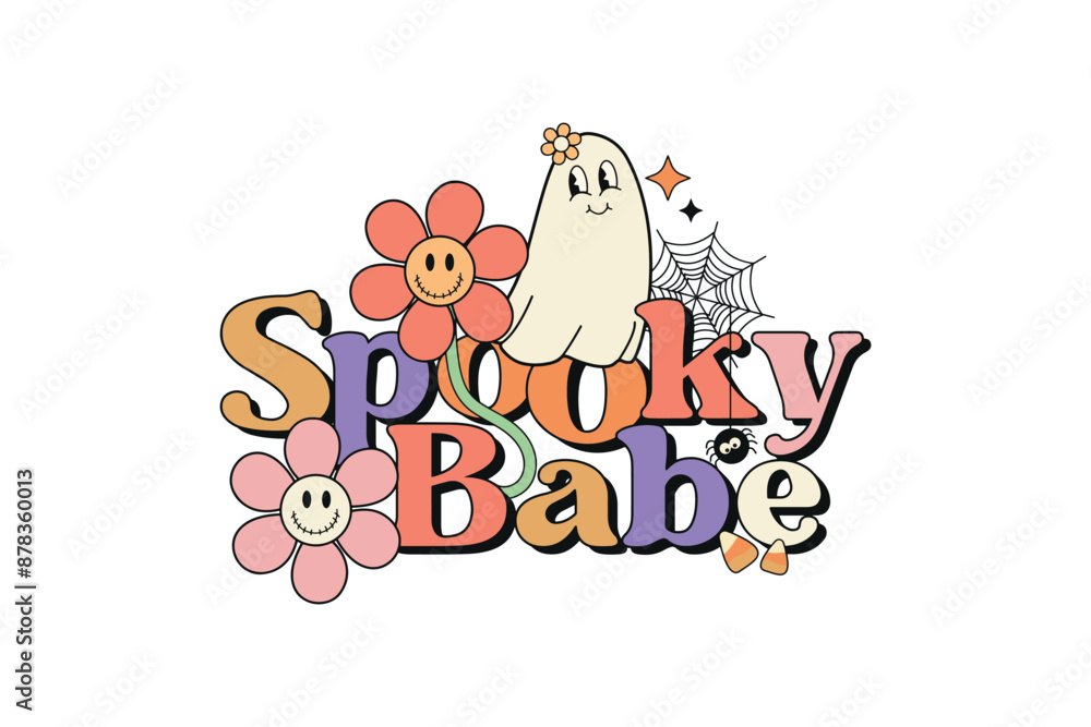 Spooky baby Retro Halloween Quote Sublimation Spooky baby Retro Halloween Quote Sublimation