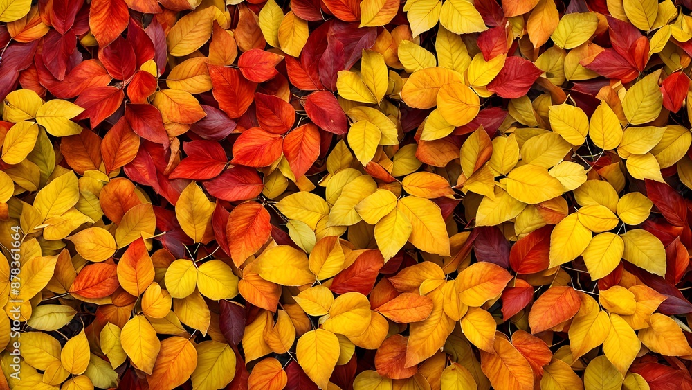 Beautiful yellow red and orange leaves Beautiful yellow red and orange leaves