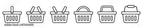 Shopping basket icon - vector illustration