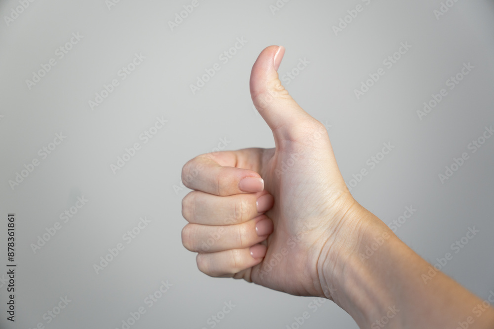 Close-up of woman's hands with neutral manicure. Showcasing natural Close-up of woman's hands with neutral manicure. Showcasing natural