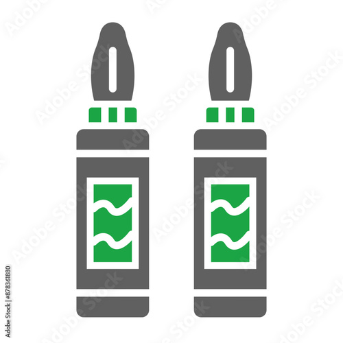 Ampoule Glyph Two Color Icon