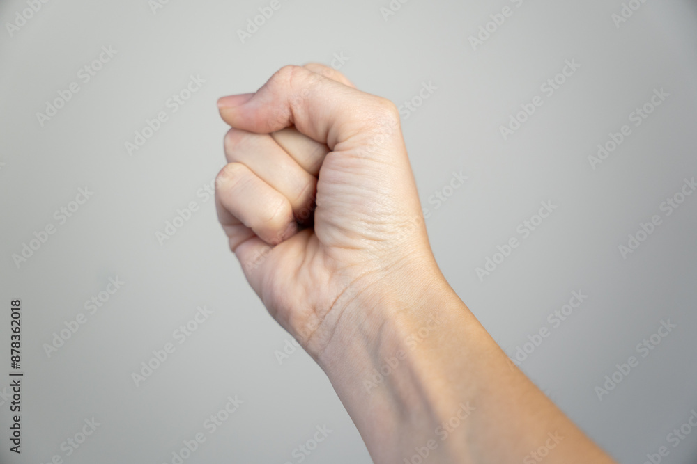 Close-up of woman's hands with neutral manicure. Showcasing natural Close-up of woman's hands with neutral manicure. Showcasing natural