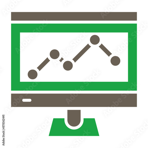 Data Insight Glyph Two Color Icon photo