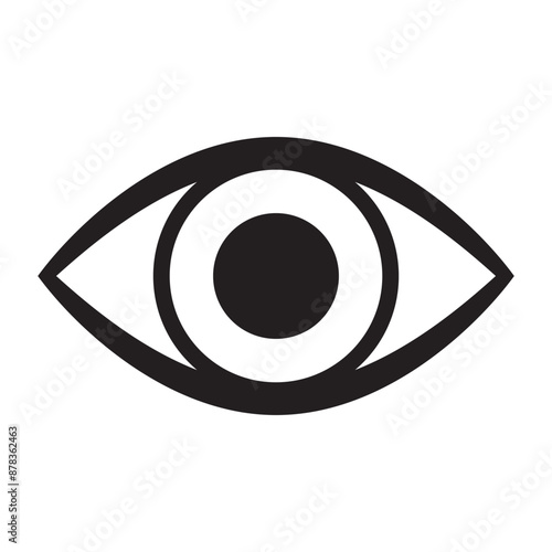 Eye icon, eyeball icon, vector