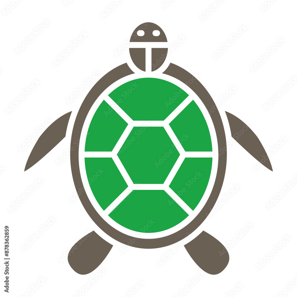 Obraz premium Turtle Glyph Two Color Icon