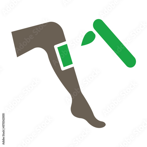 Depilation Glyph Two Color Icon