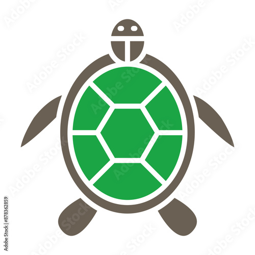 Turtle Glyph Two Color Icon