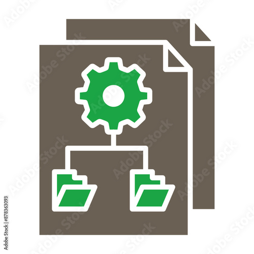 File Management Glyph Two Color Icon