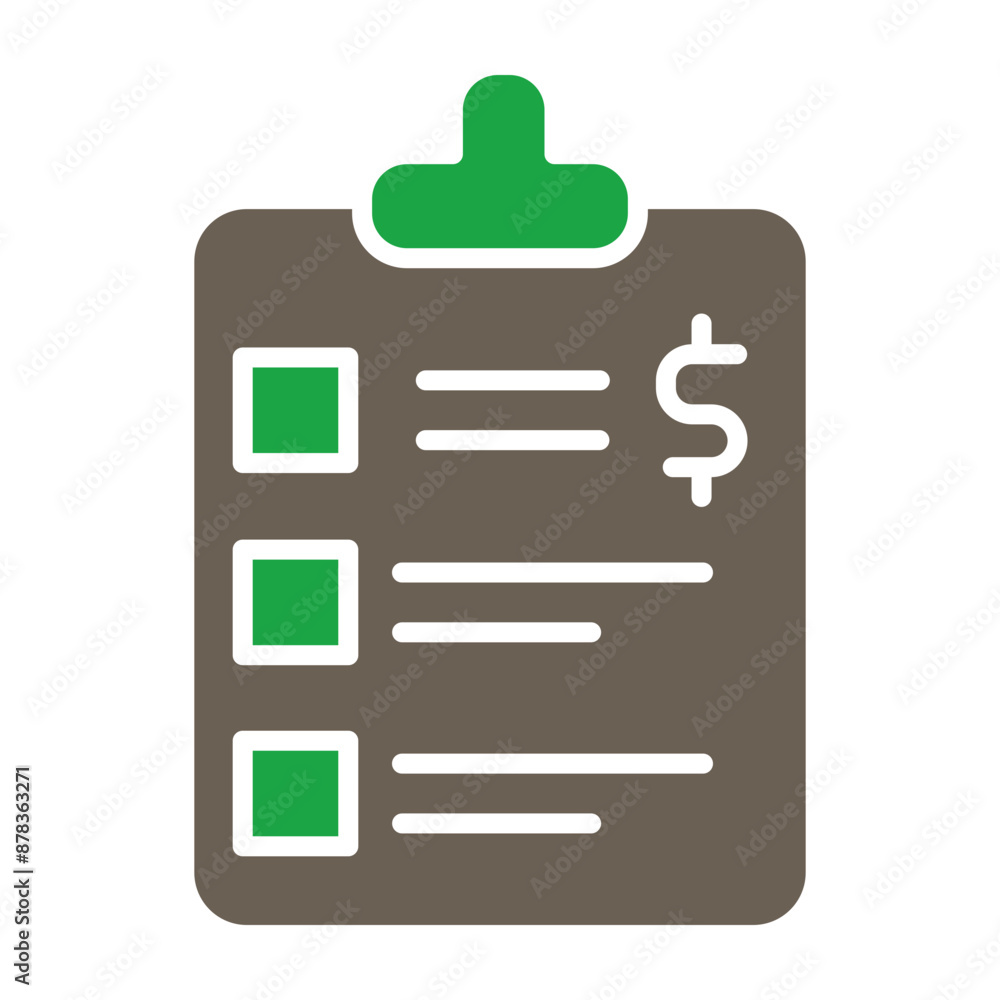Strategic Planning Glyph Two Color Icon Strategic Planning Glyph Two Color Icon