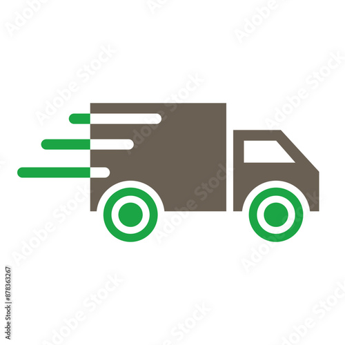 Fast Delivery Glyph Two Color Icon