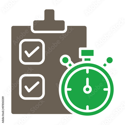 Project Deadline Glyph Two Color Icon