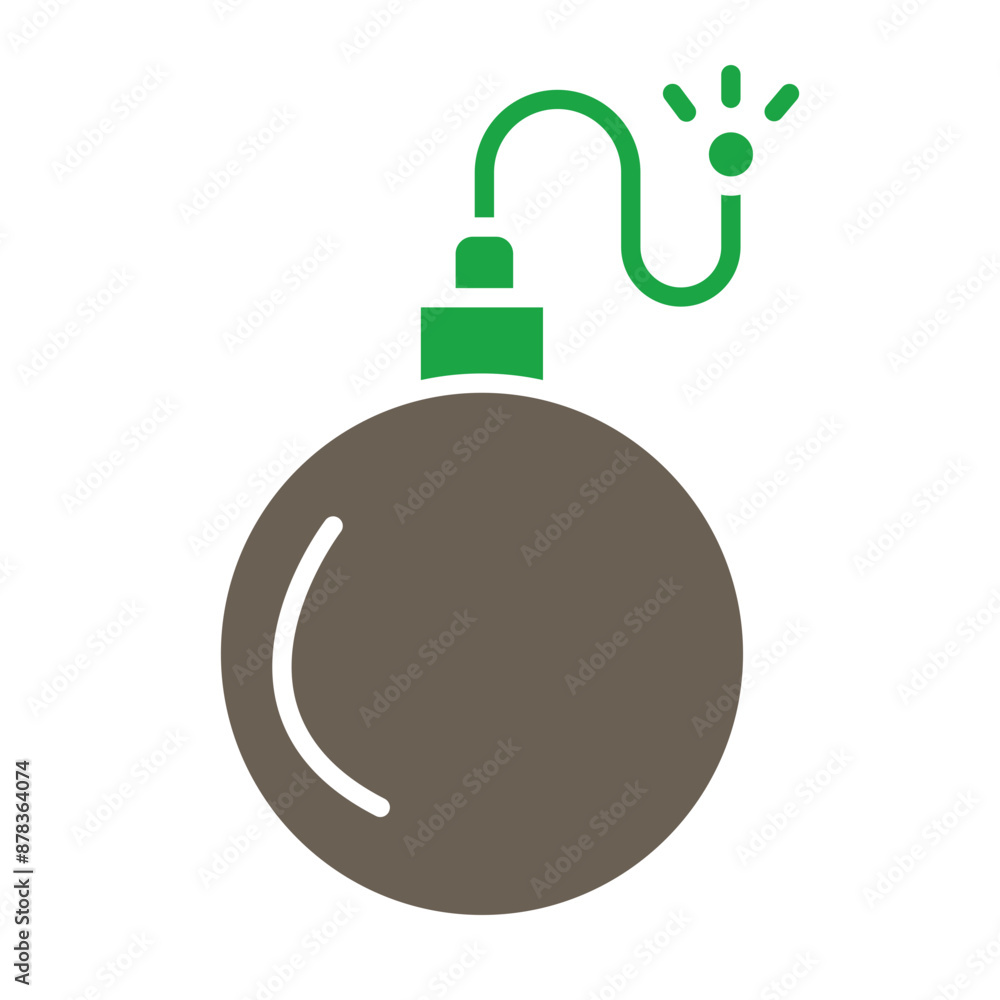 Bomb Glyph Two Color Icon Bomb Glyph Two Color Icon