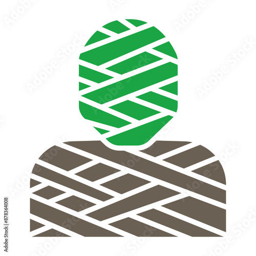 Mummy Glyph Two Color Icon