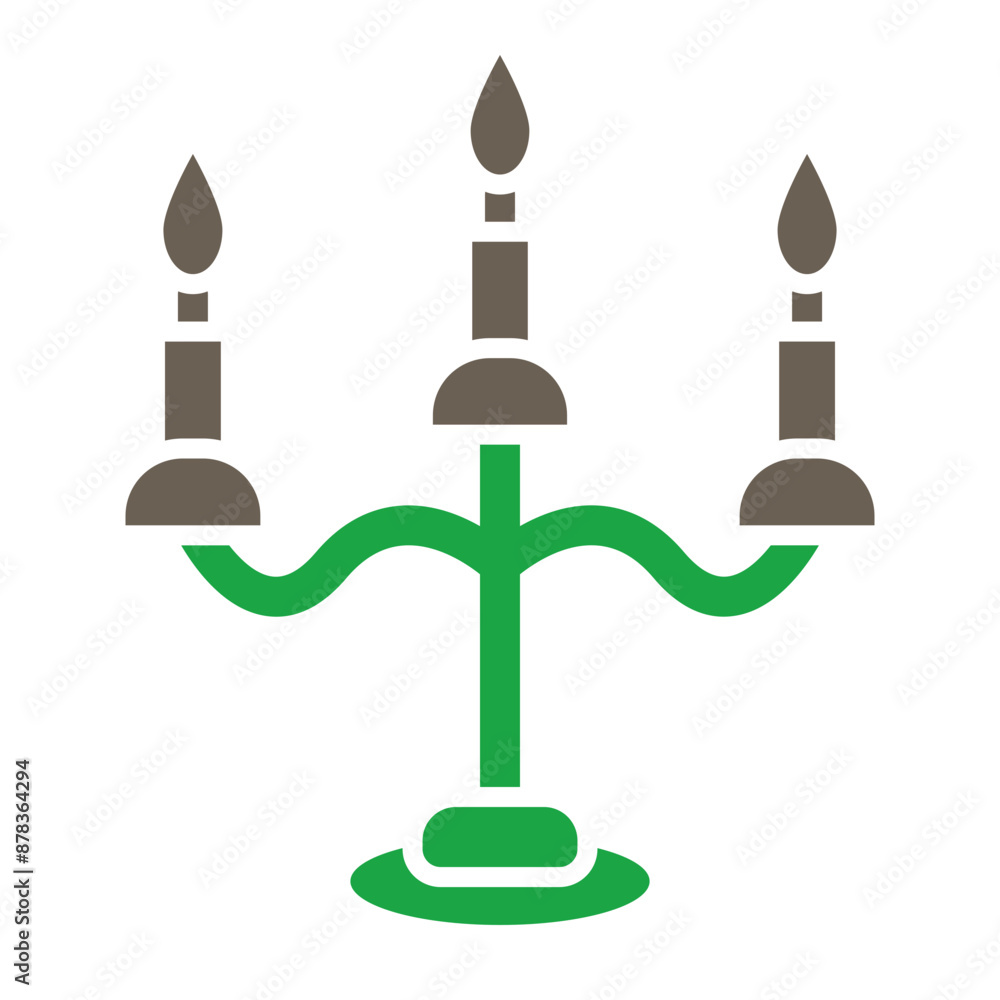 Candle Holder Glyph Two Color Icon Candle Holder Glyph Two Color Icon