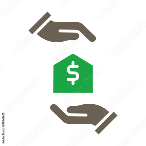 Loan Glyph Two Color Icon