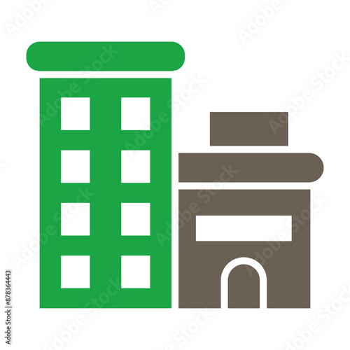 Appartment Glyph Two Color Icon