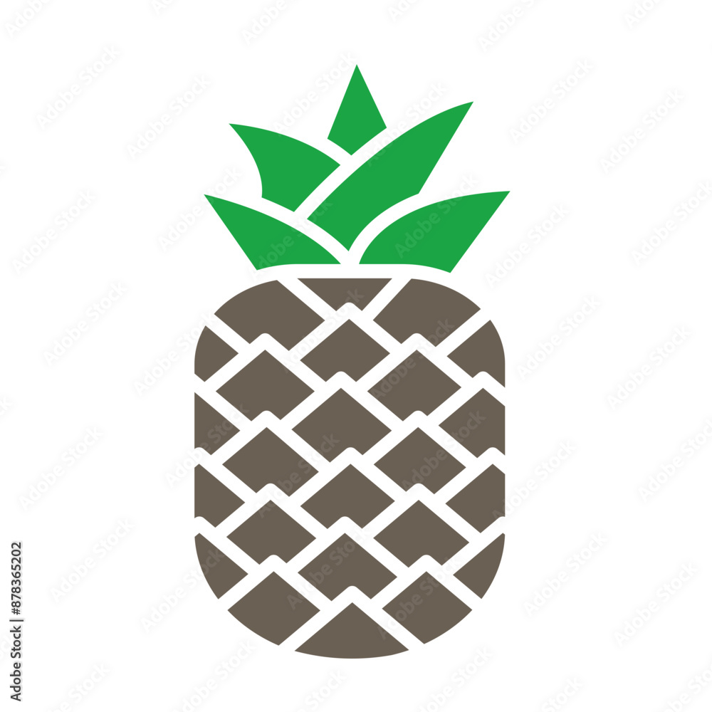 Obraz premium Pineapple Glyph Two Color Icon
