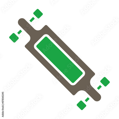 Longboard Glyph Two Color Icon