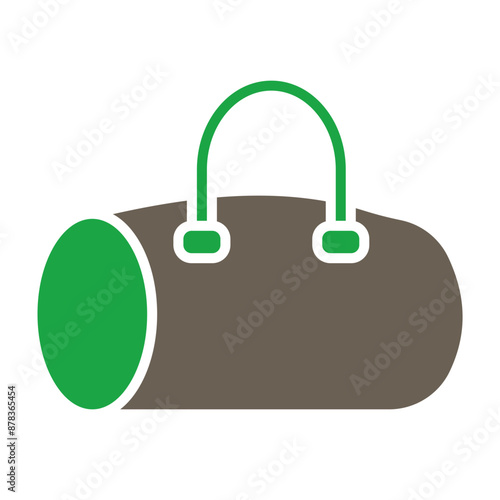 Duffle Bag Glyph Two Color Icon