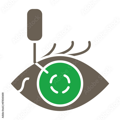 Cataract Glyph Two Color Icon