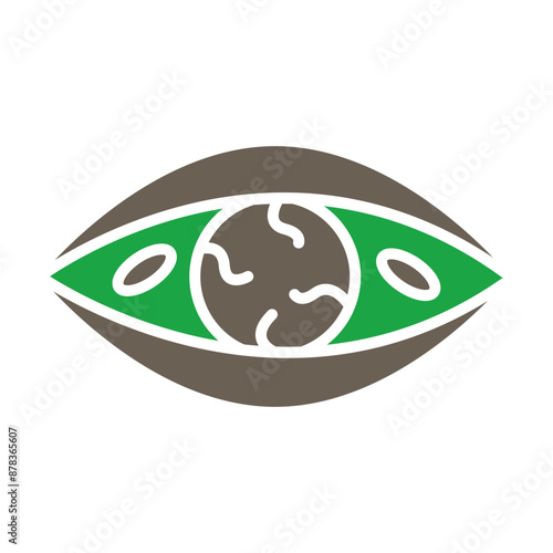 Eye Infection Glyph Two Color Icon