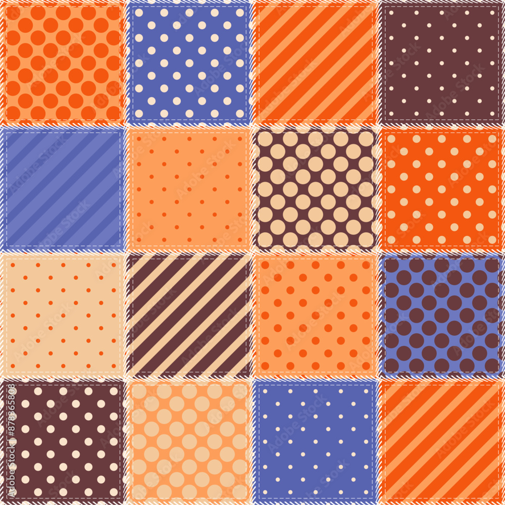 patchwork background with different patterns print for textile, paper, objects, seamless artistic decor handmade illustration vector patchwork background with different patterns print for textile, paper, objects, seamless artistic decor handmade illustration vector