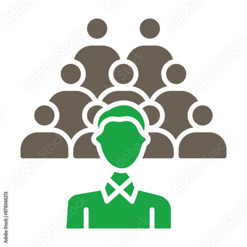Crowd Glyph Two Color Icon