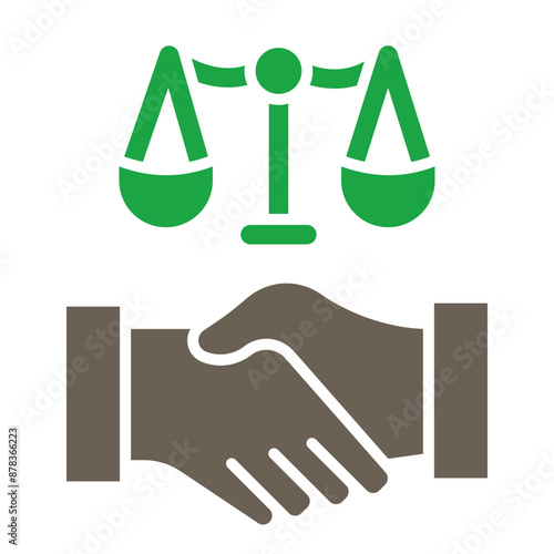 Agreement Glyph Two Color Icon