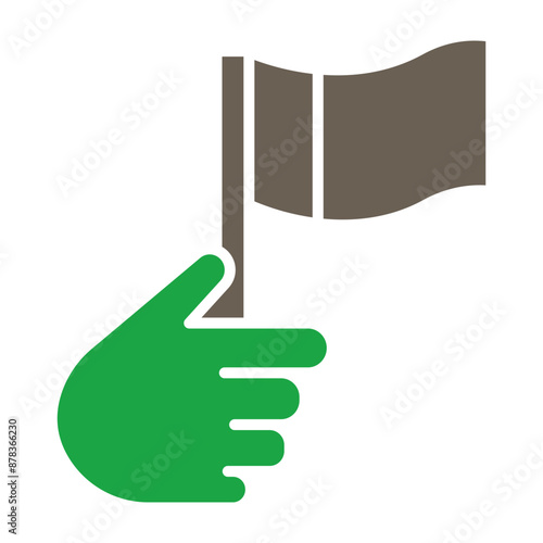 Patriotism Glyph Two Color Icon