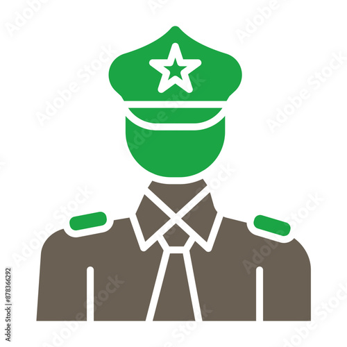 Police Glyph Two Color Icon