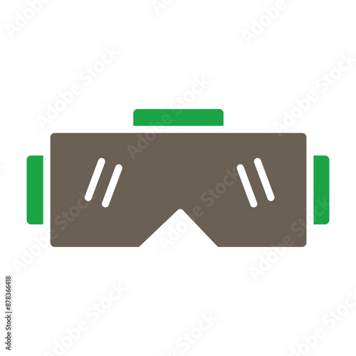 Stereoscopic Glyph Two Color Icon