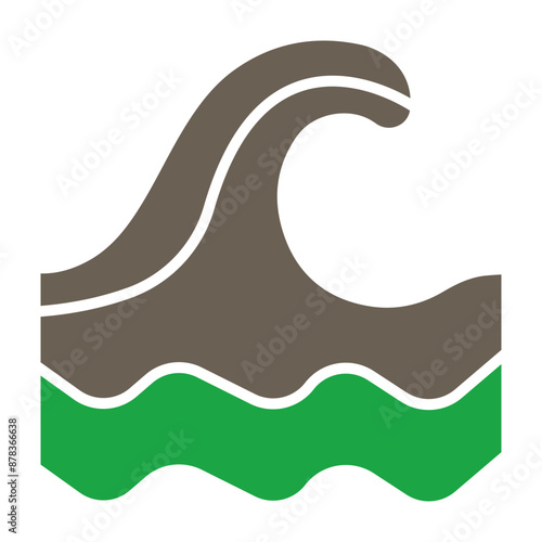 Ocean Glyph Two Color Icon