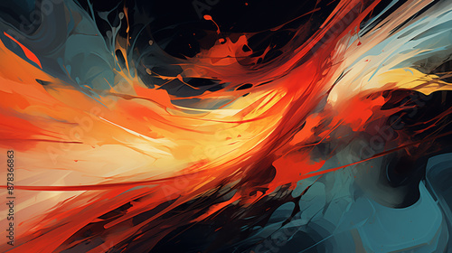 Vibrant Abstract Colorful Fluid Art Painting Background