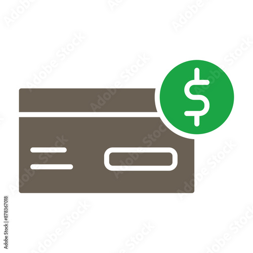 Credit Card Glyph Two Color Icon