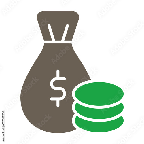 Income Glyph Two Color Icon