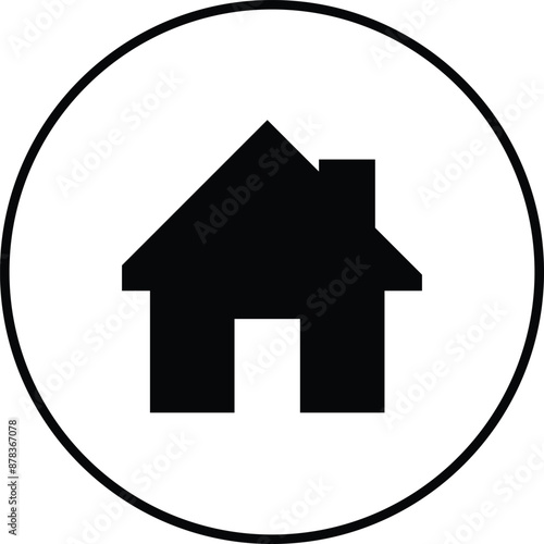 PrintHome Building Line Icon. Editable Stroke. Pixel Perfect. For Mobile and Web. Social media set in support of self-isolation and staying at home. Distancing measures to prevent virus spread. Covid1
