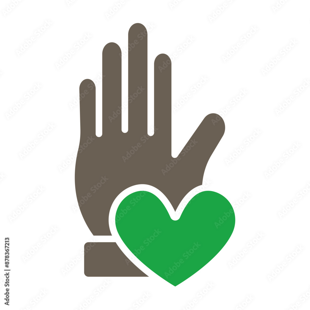 Obraz premium Helping Hand Glyph Two Color Icon