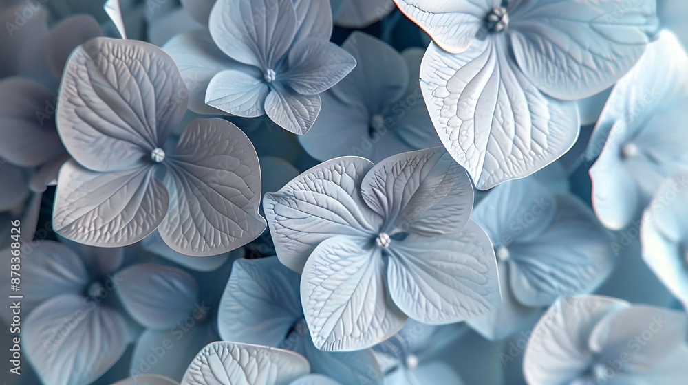 Obraz premium View of hydrangea serrata close up very detailed and realistic shape
