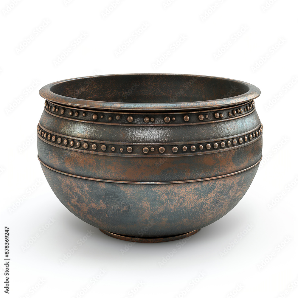 antique bowl isolated on white