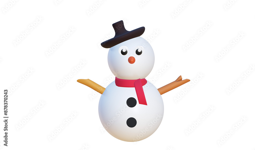 Christmas 3d snowman with black hat PNG transparent Images. Christmas 3d snowman with black hat PNG transparent Images.