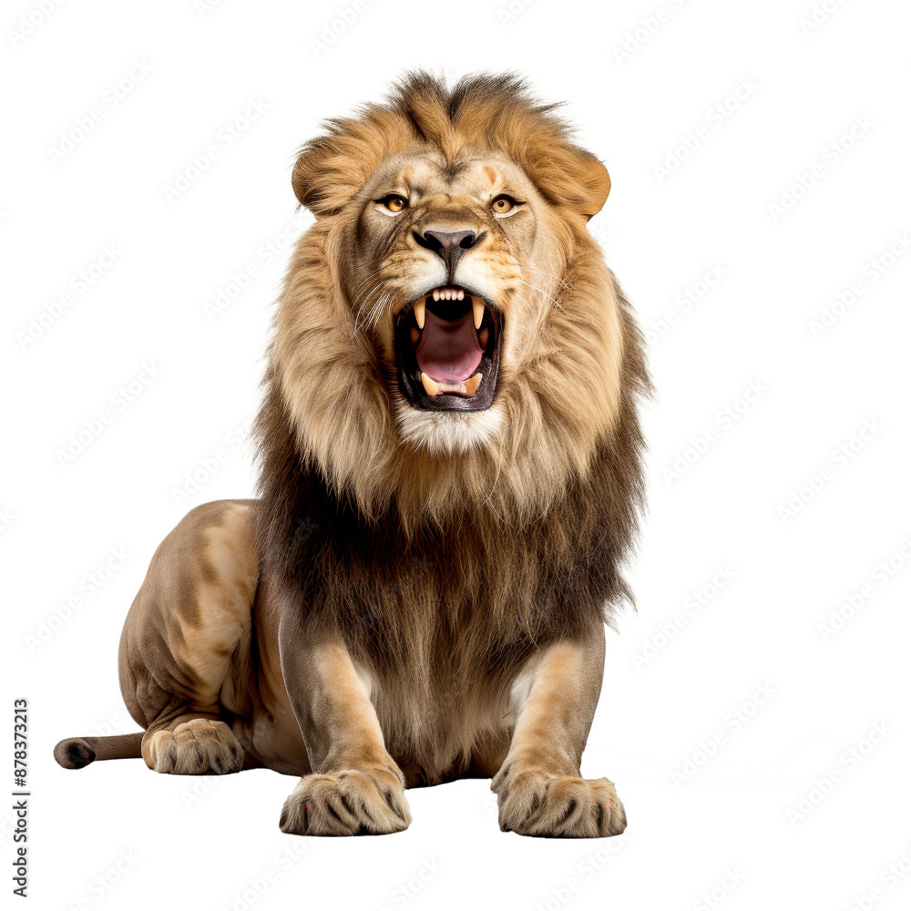 Obraz premium brown lion isolated on white