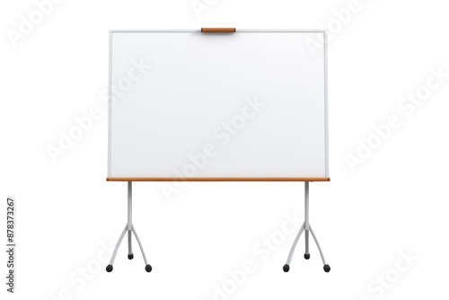 easel white board isolated on transparent background.