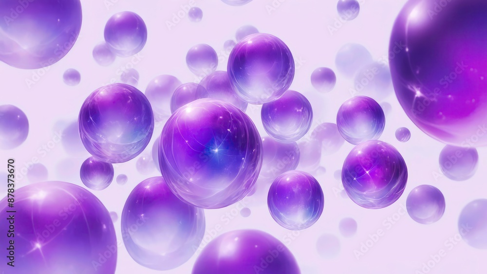 Colorful bubbles against a white background with floating hues Colorful bubbles against a white background with floating hues
