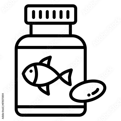 Omega 3 Capsules Icon Element For Design