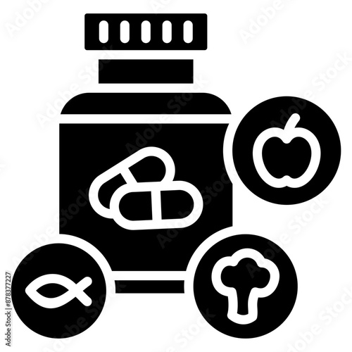 Multivitamin Icon Element For Design